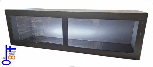 TsR Cages - Musta Pvc-terraario 180 x 45 x 40 cm